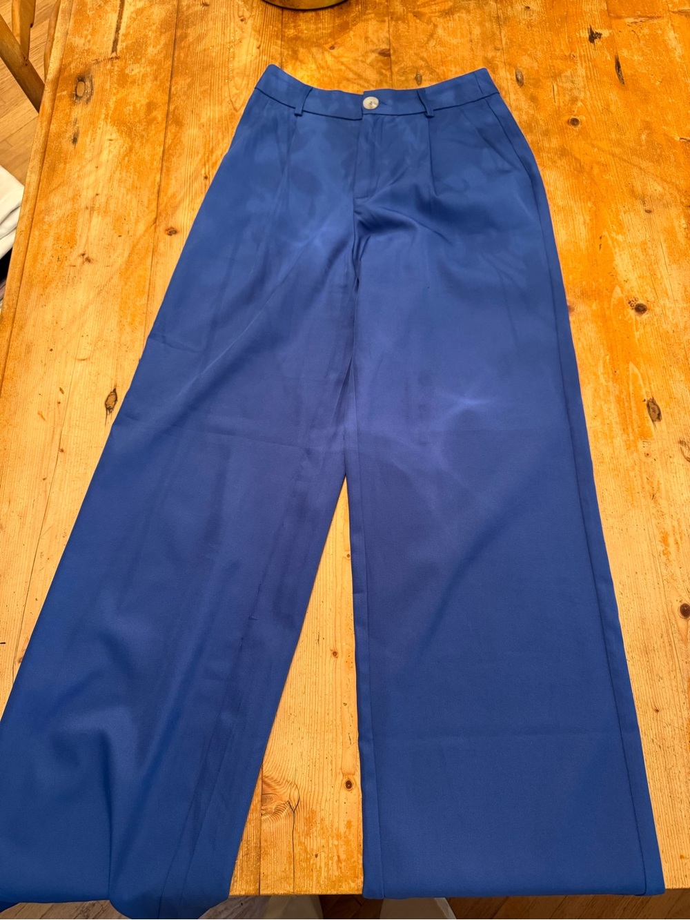 Wide-Leg Trousers in Royal Blue for Women